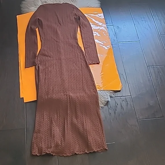 Nwt! Sezane Charlie Midi dress hazelnut - Picture 12 of 13